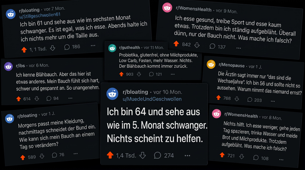 Erfahrungsberichte von Frauen mit chronischem Blähbauch