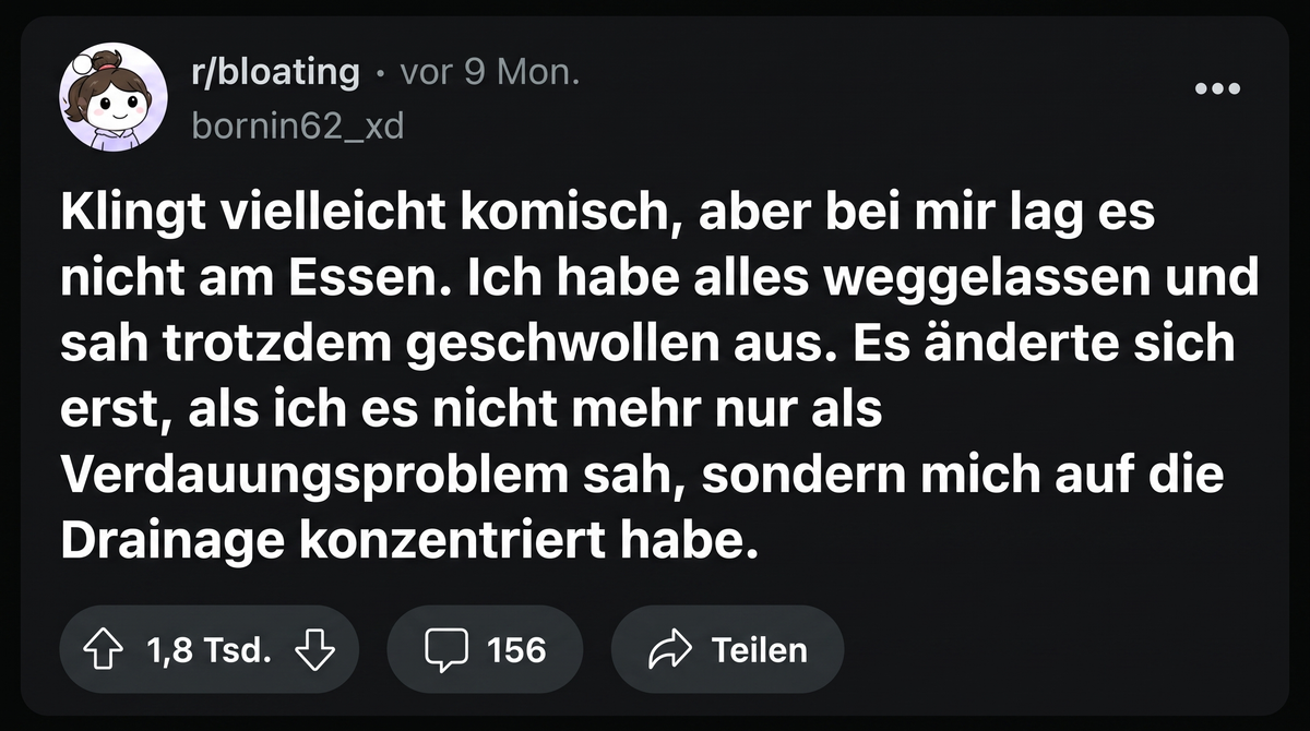 Forum-Kommentar über Drainage