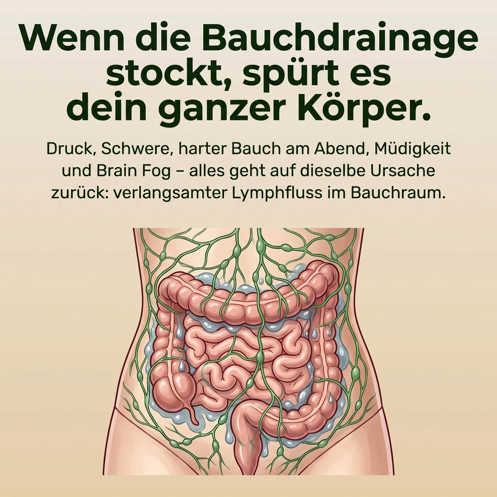 Wenn die Bauchdrainage stockt: verlangsamter Lymphfluss im Bauchraum